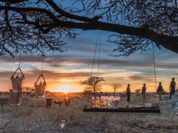 Sundowner im Onguma Naturreservat.