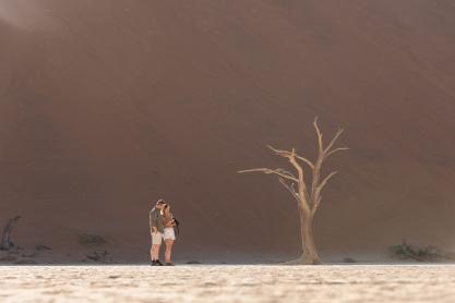 Versteinerte Bäume im Deadvlei – Naturwunder während Ihrer Namibia Flugsafari